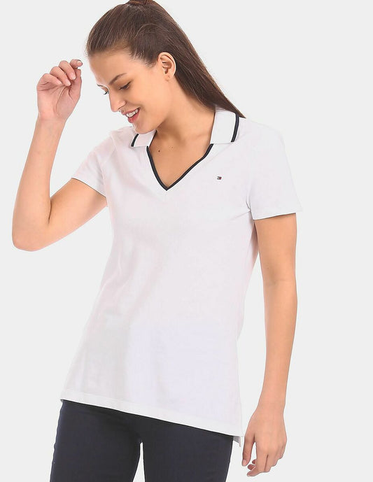Tommy Hilfiger ESSENTIAL Women's V-NECK POLO