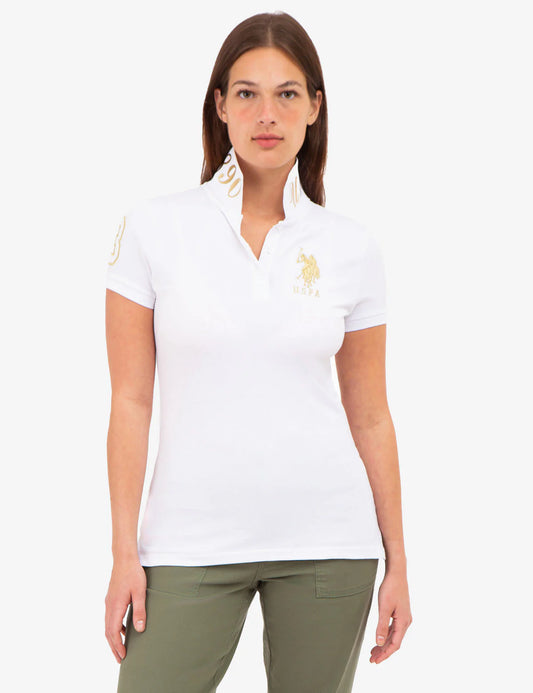 U.S. Polo Assn. USPA Metallic Print Polo
