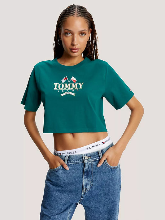 Tommy Hilfiger  Cropped Tommy Flag T-Shirt