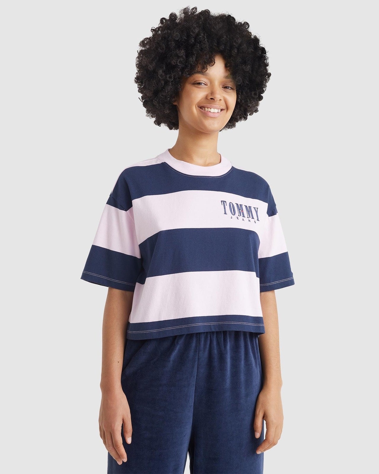 Tommy Hilfiger Oversized Crop Authentic 2 Stripe