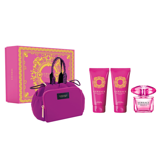Versace Bright Crystal Absolu 4pc Women Set Perfume with Makeup Bag