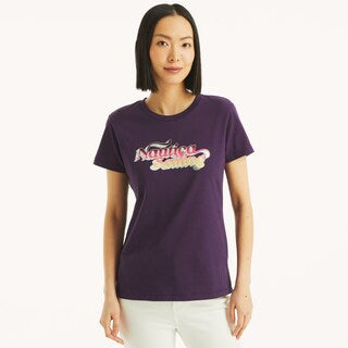 Náutica-logo foil graphic t-shirt