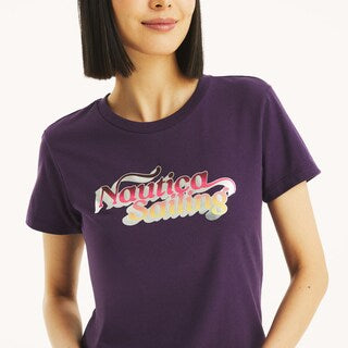 Náutica-logo foil graphic t-shirt