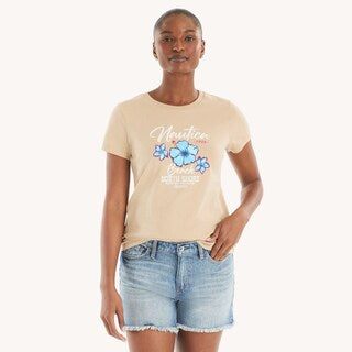 Nautica-puff beach graphic t-shirt