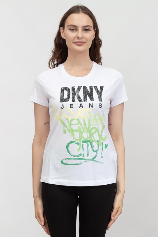 DKNY Kadın Bisiklet Yaka T-Shirt