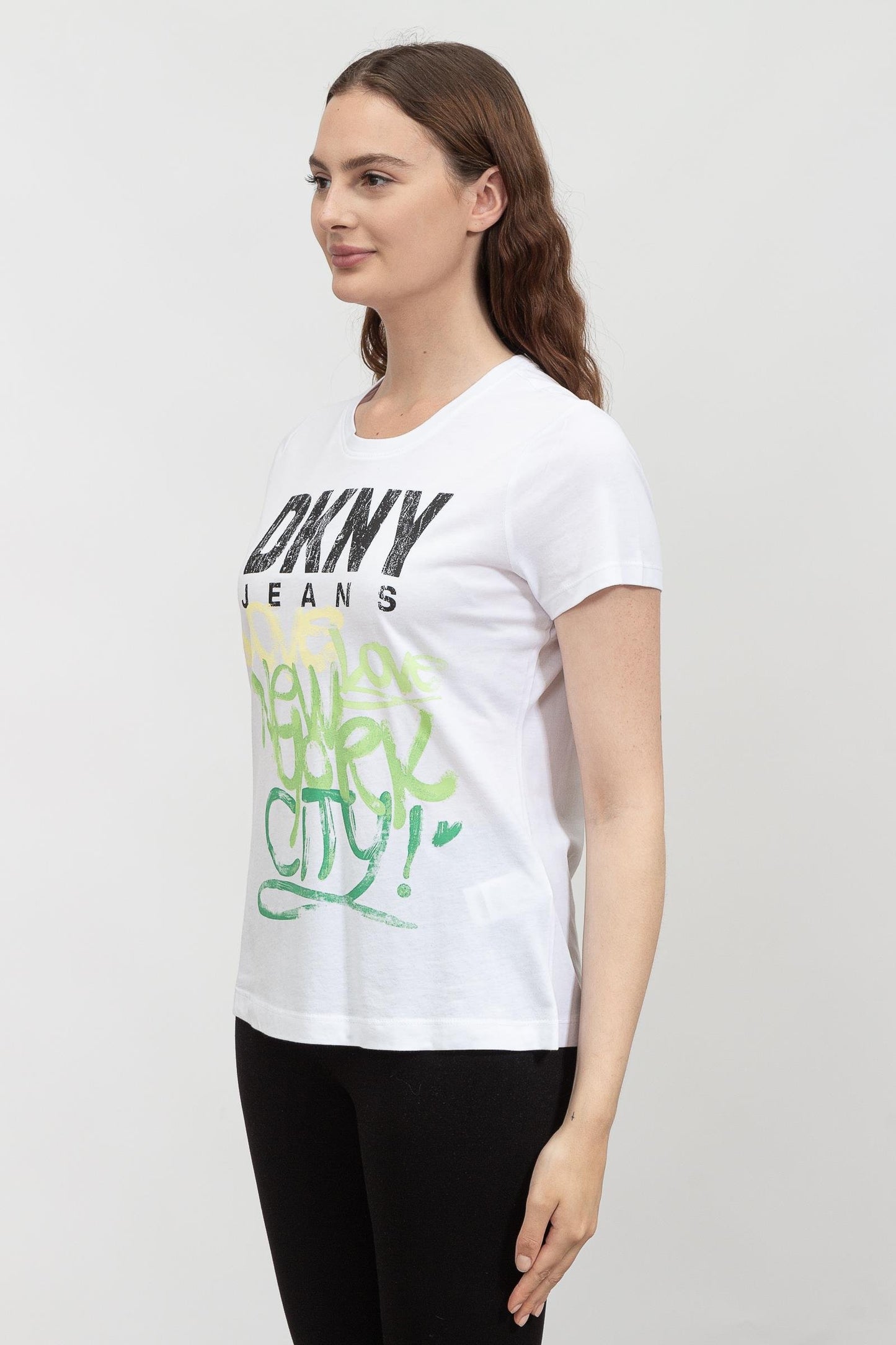DKNY Kadın Bisiklet Yaka T-Shirt