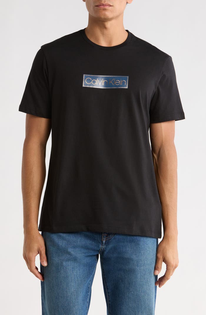 CALVIN KLEIN-Logo Cotton T-Shirt