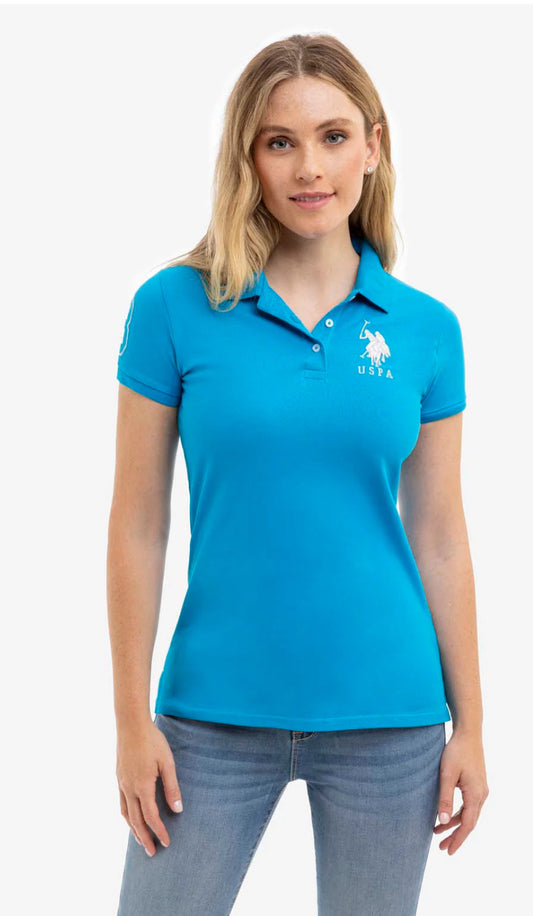 U.S Polo Assn USPA Metallic Print Polo Shirt