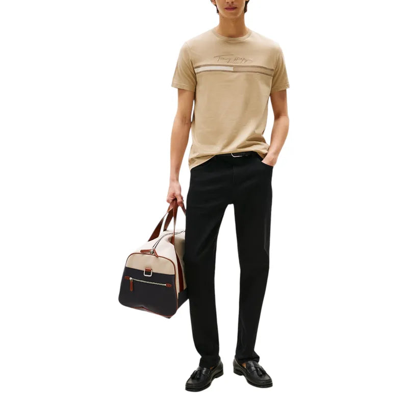 Tommy Hilfiger-Tonal Signature Flag Logo T-Shirt