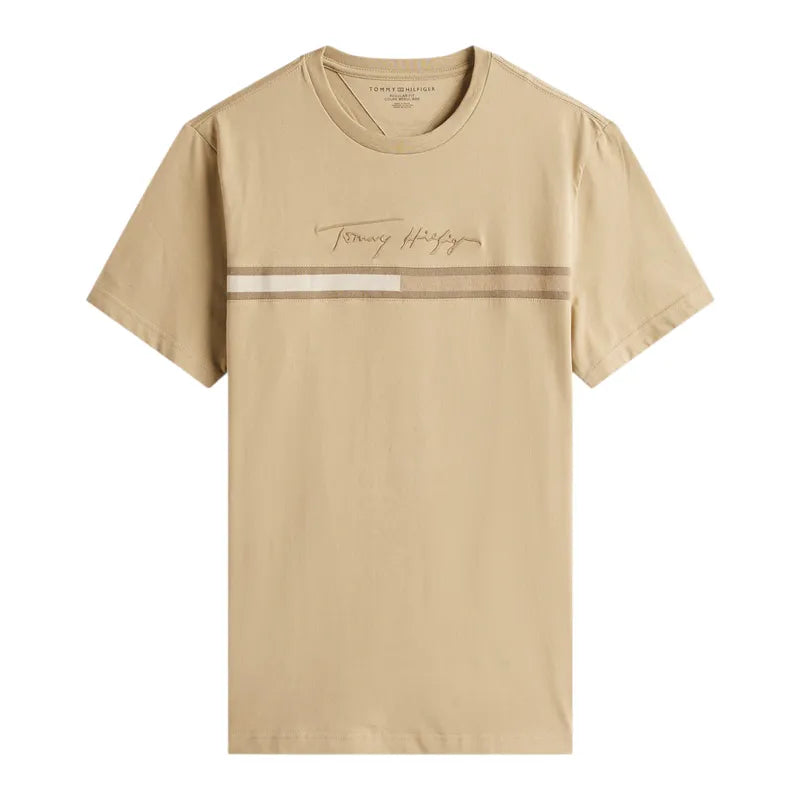 Tommy Hilfiger-Tonal Signature Flag Logo T-Shirt