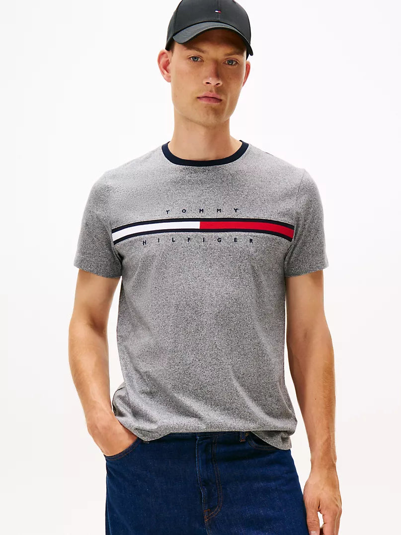 Tommy Hilfiger-Embroidered Flag Logo T-Shirt