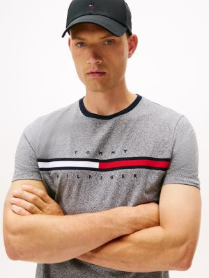 Tommy Hilfiger-Embroidered Flag Logo T-Shirt