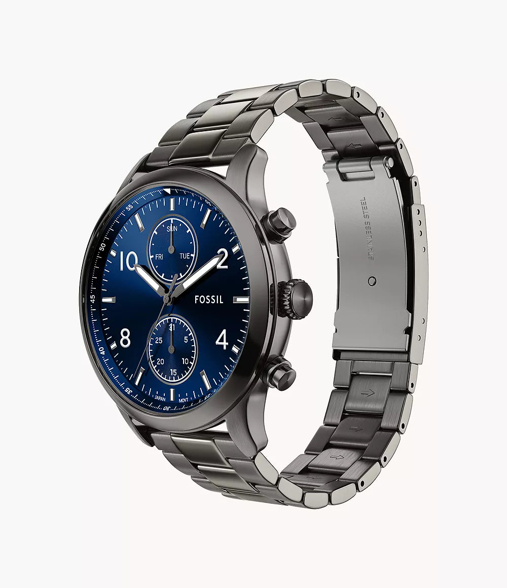 Fossil Bennett Multifunction Gunmetal Stainless Steel Watch