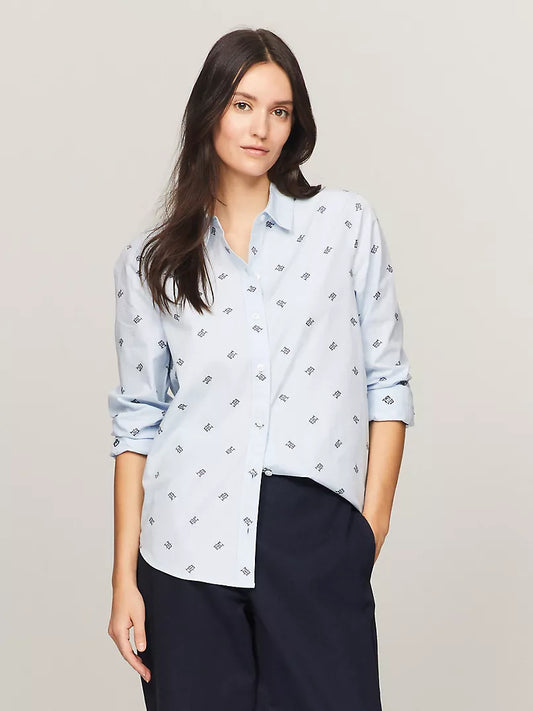 Tommy Hilfiger Fil Coupe Monogram Shirt