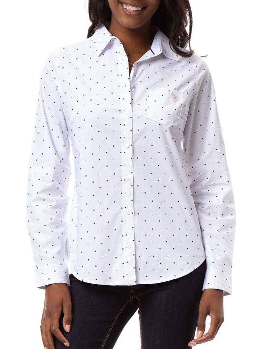 U.S Polo Assn Solid Stretch Poplin Shirt