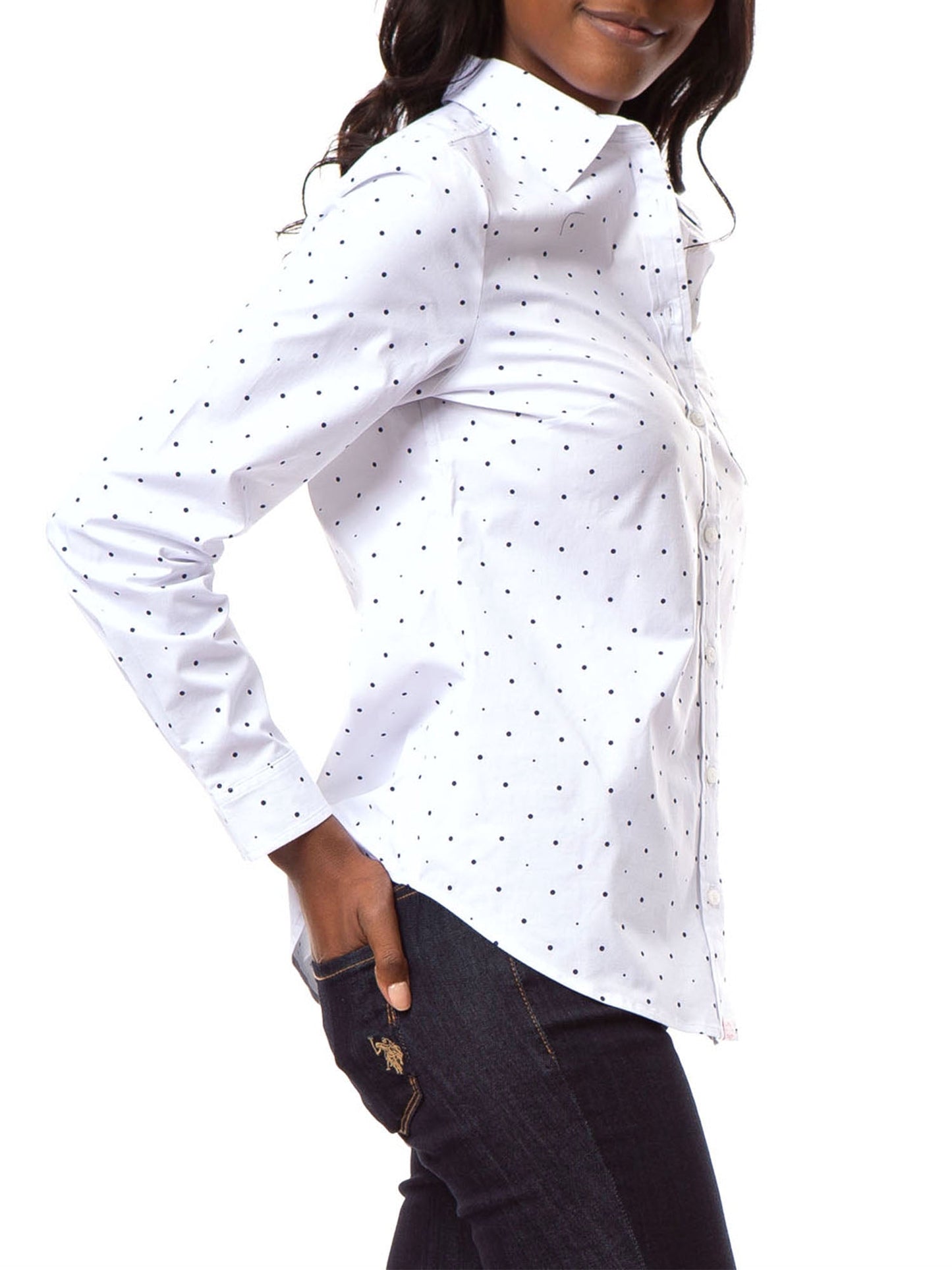 U.S Polo Assn Solid Stretch Poplin Shirt