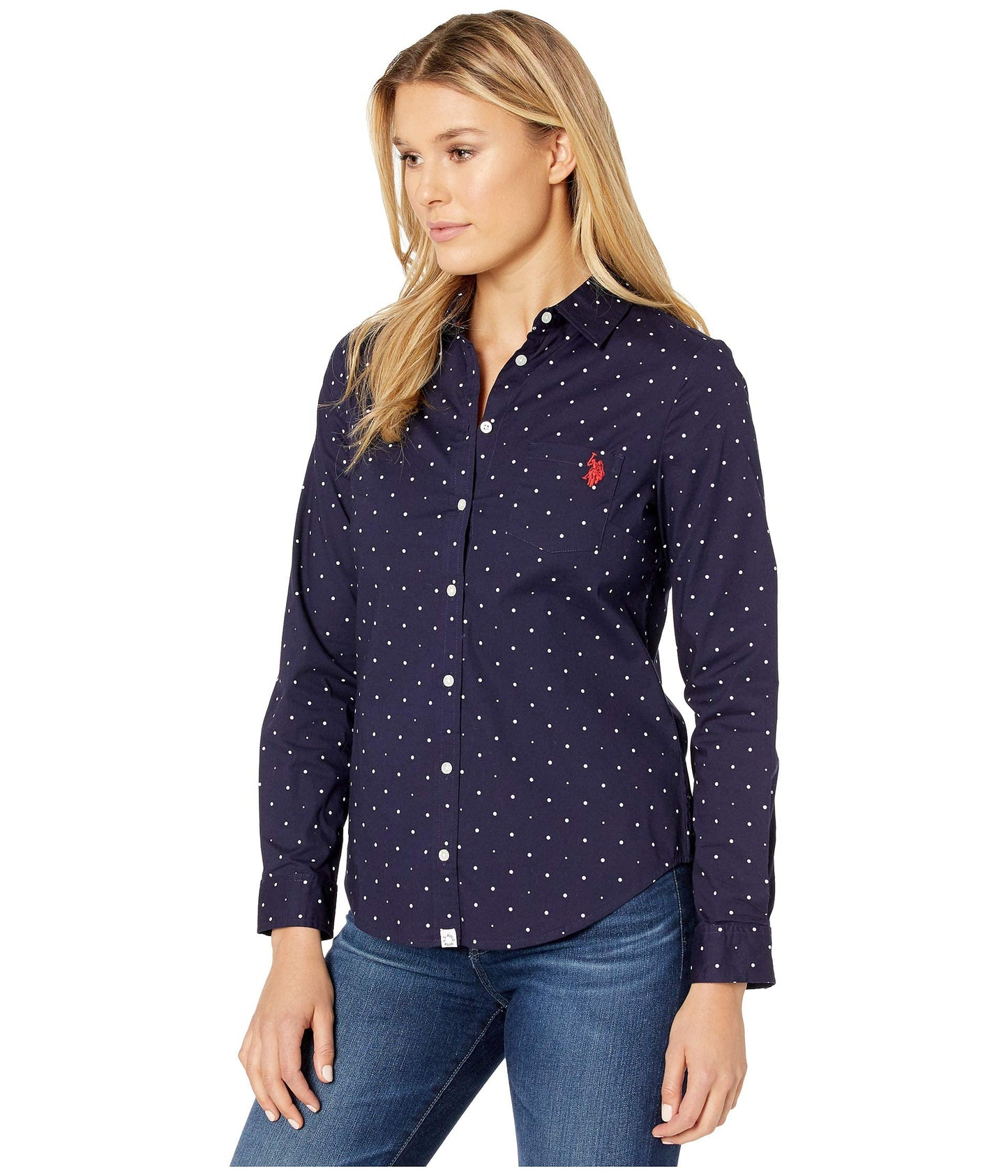 U.S Polo Assn Solid Stretch Poplin Shirt