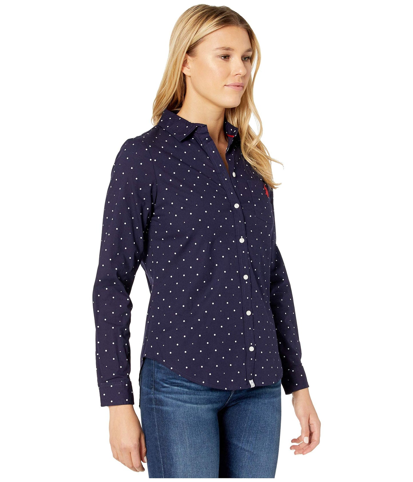 U.S Polo Assn Solid Stretch Poplin Shirt