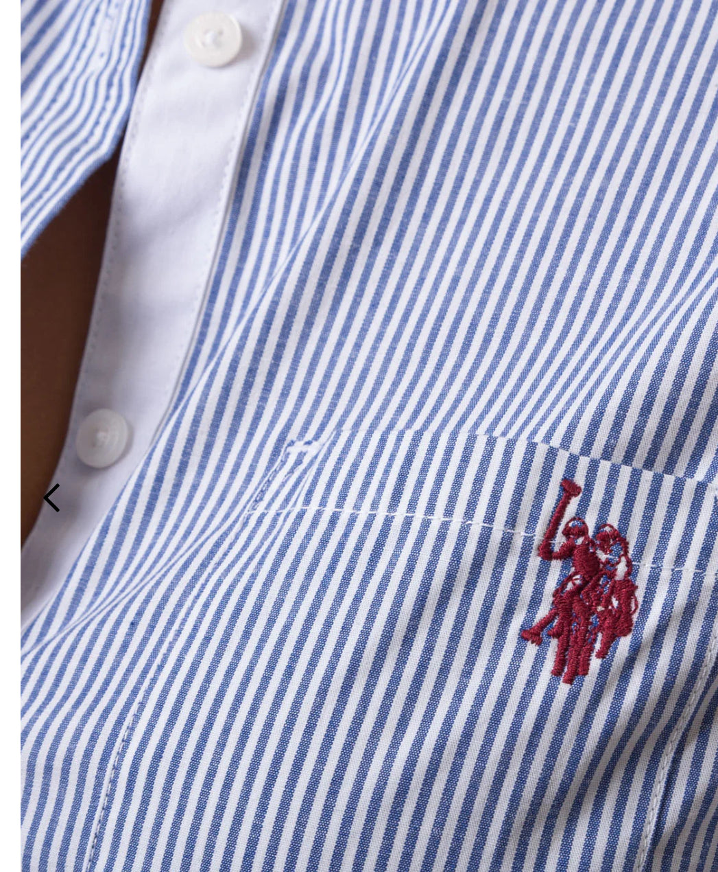 U.S Polo Assn Striped Poplin Long Sleeve Shirt