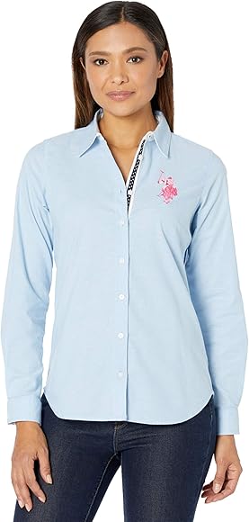 U.S. Polo Assn. Long Sleeve Oxford Tonal Pony Shirt