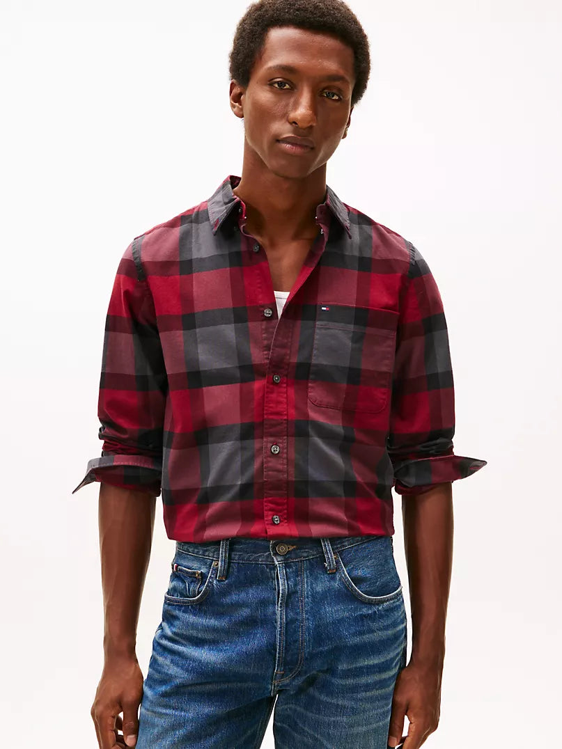 Tommy Hilfiger-Slim Fit Bold Plaid Stretch Oxford Shirt