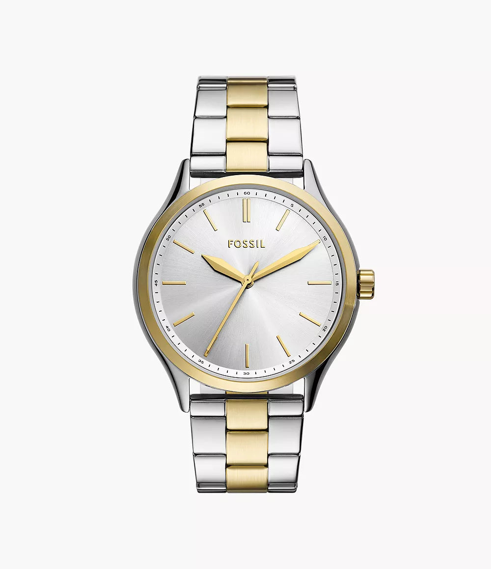 Fossil Fenmore Three-Hand Two-Tone Stainless Steel Watch
