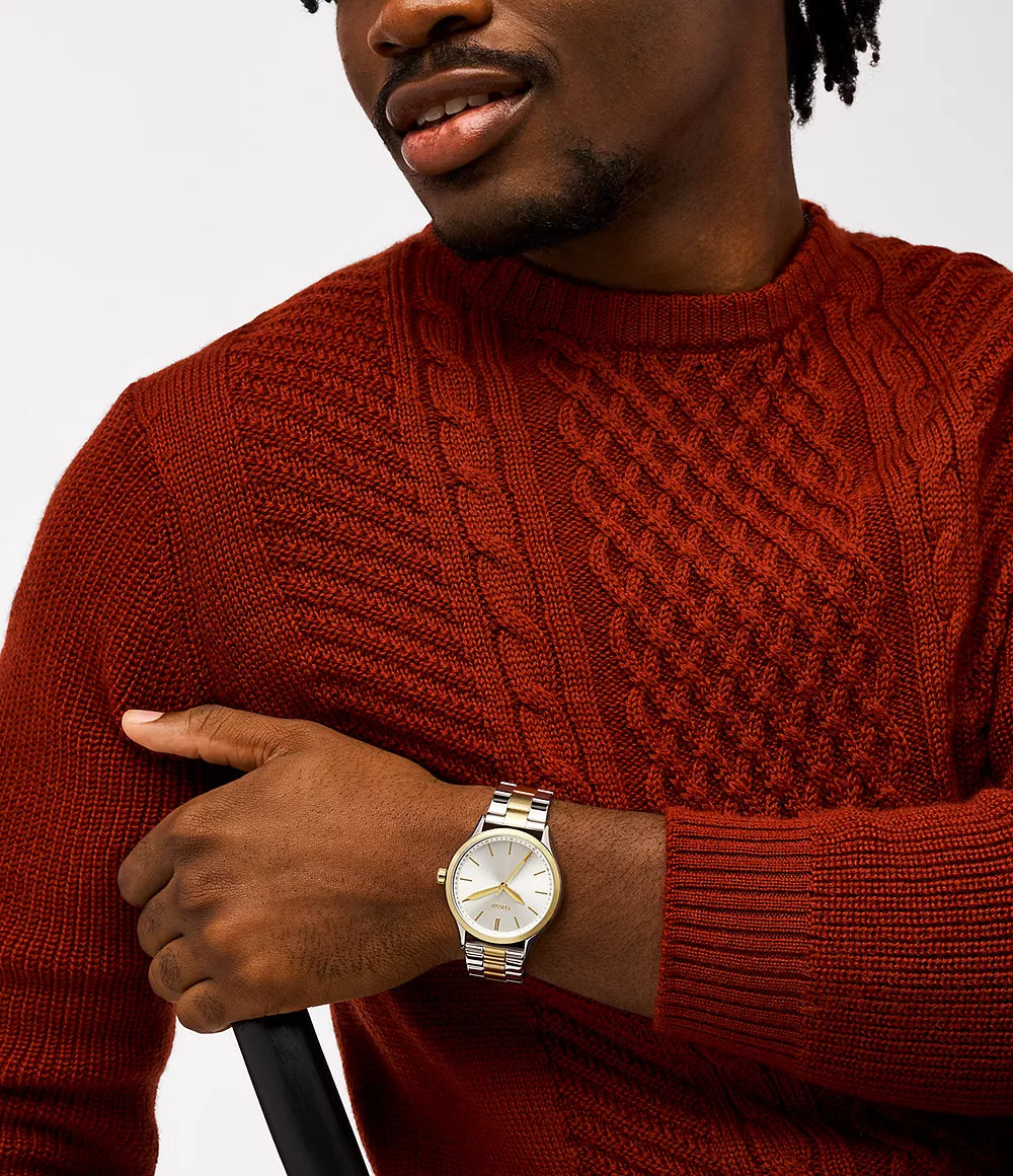 Fossil Fenmore Three-Hand Two-Tone Stainless Steel Watch