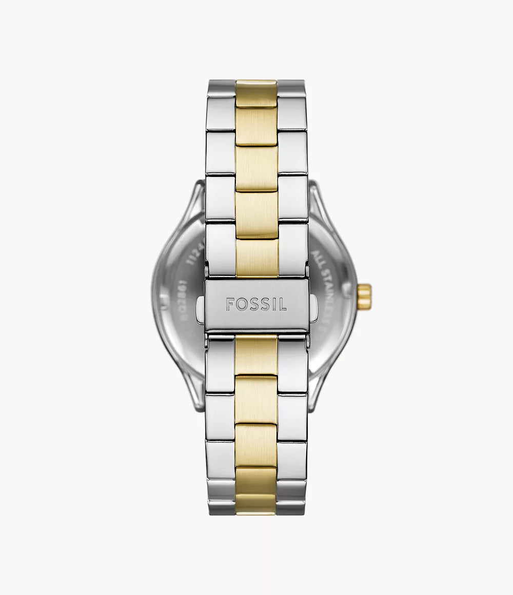 Fossil Fenmore Three-Hand Two-Tone Stainless Steel Watch