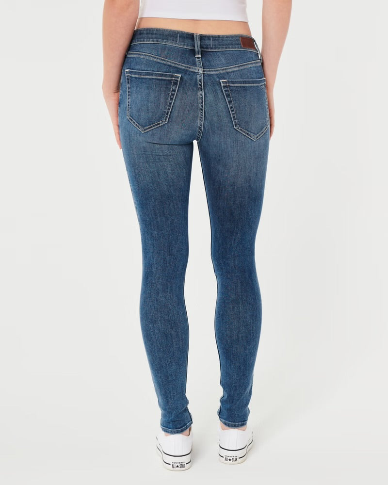 Hollister High Rise Medium Wash Super Skinny Jeans