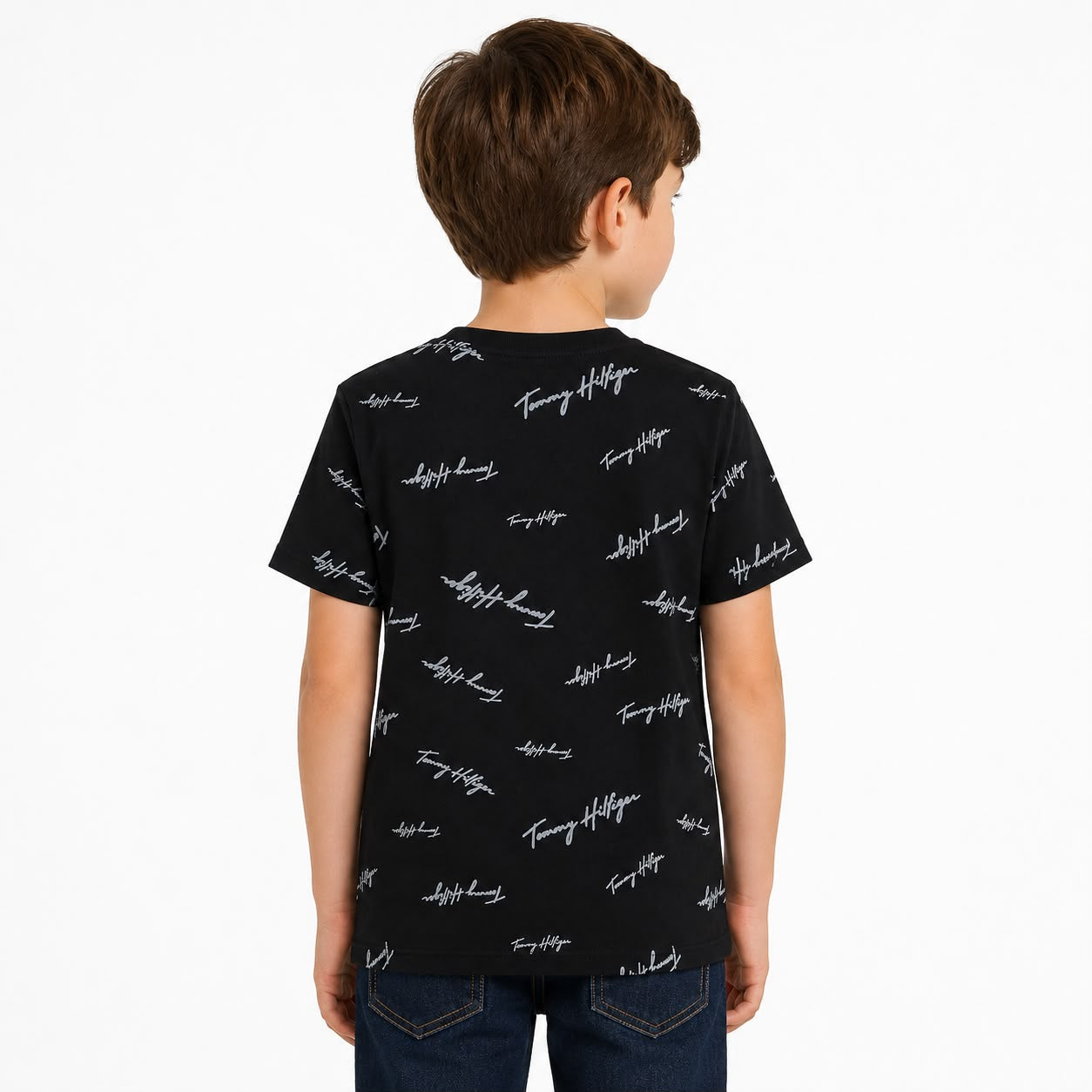Tommy Hilfiger Kids' Signature Flag Stripe Logo T-Shirt
