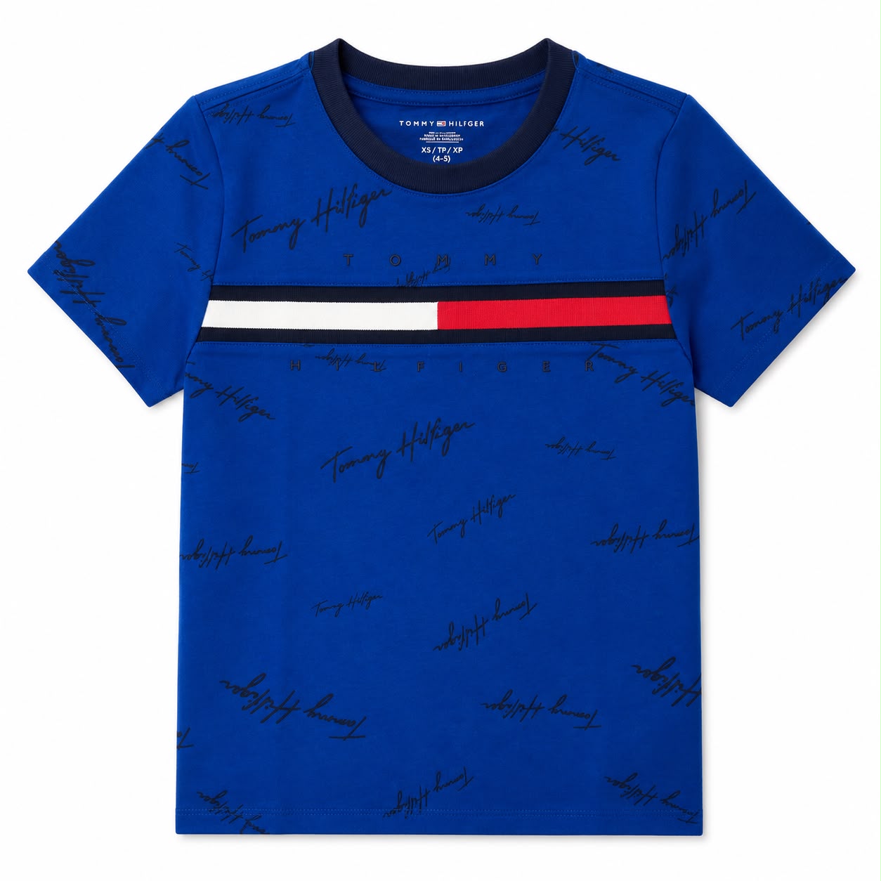 Tommy Hilfiger Kids' Signature Flag Stripe Logo T-Shirt