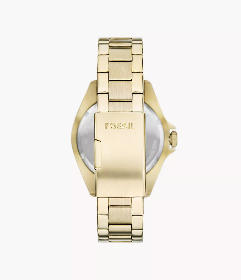 Fossil Dalton Three-Hand Gold-Tone Stainless Steel Watch