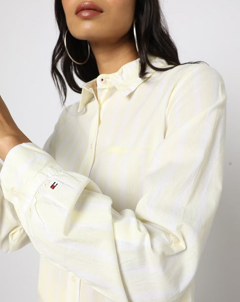 Tommy Hilfiger Striped Shirt with Buttoned Cuffs