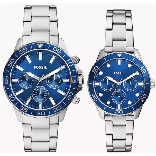 Fossil Men's His and Hers Multifunction Stainless Steel Watch