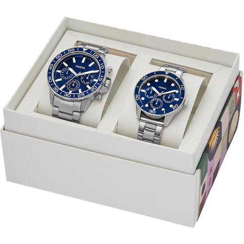 Fossil Men's His and Hers Multifunction Stainless Steel Watch
