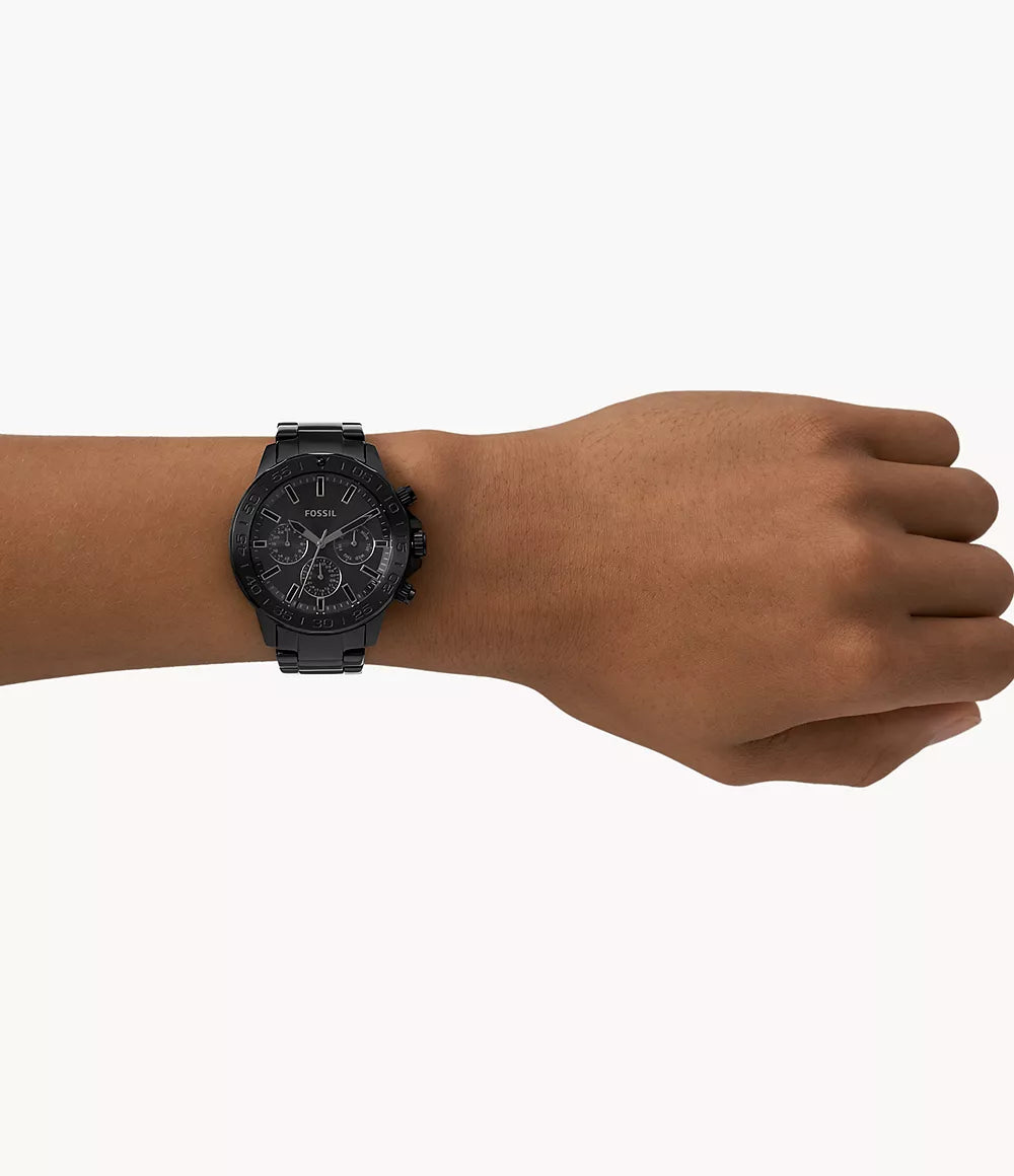 Fossil Bannon Multifunction Black Stainless Steel Watch