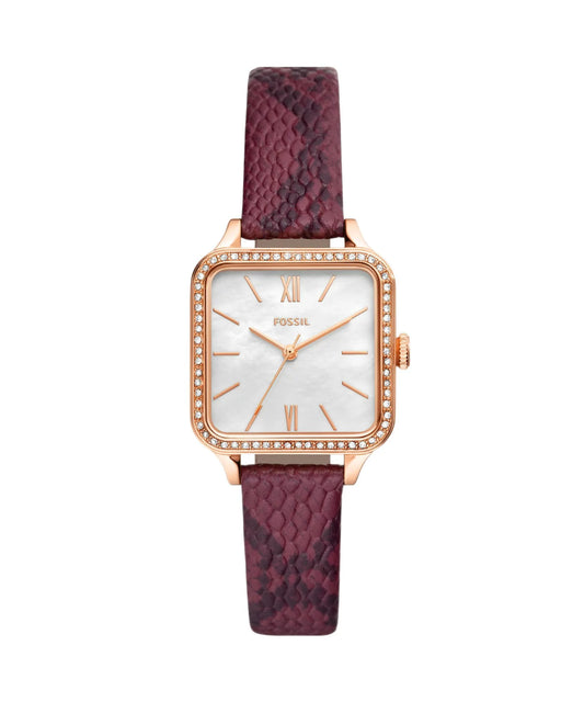 Fossil Colleen Three-Hand Navy Leather Watch