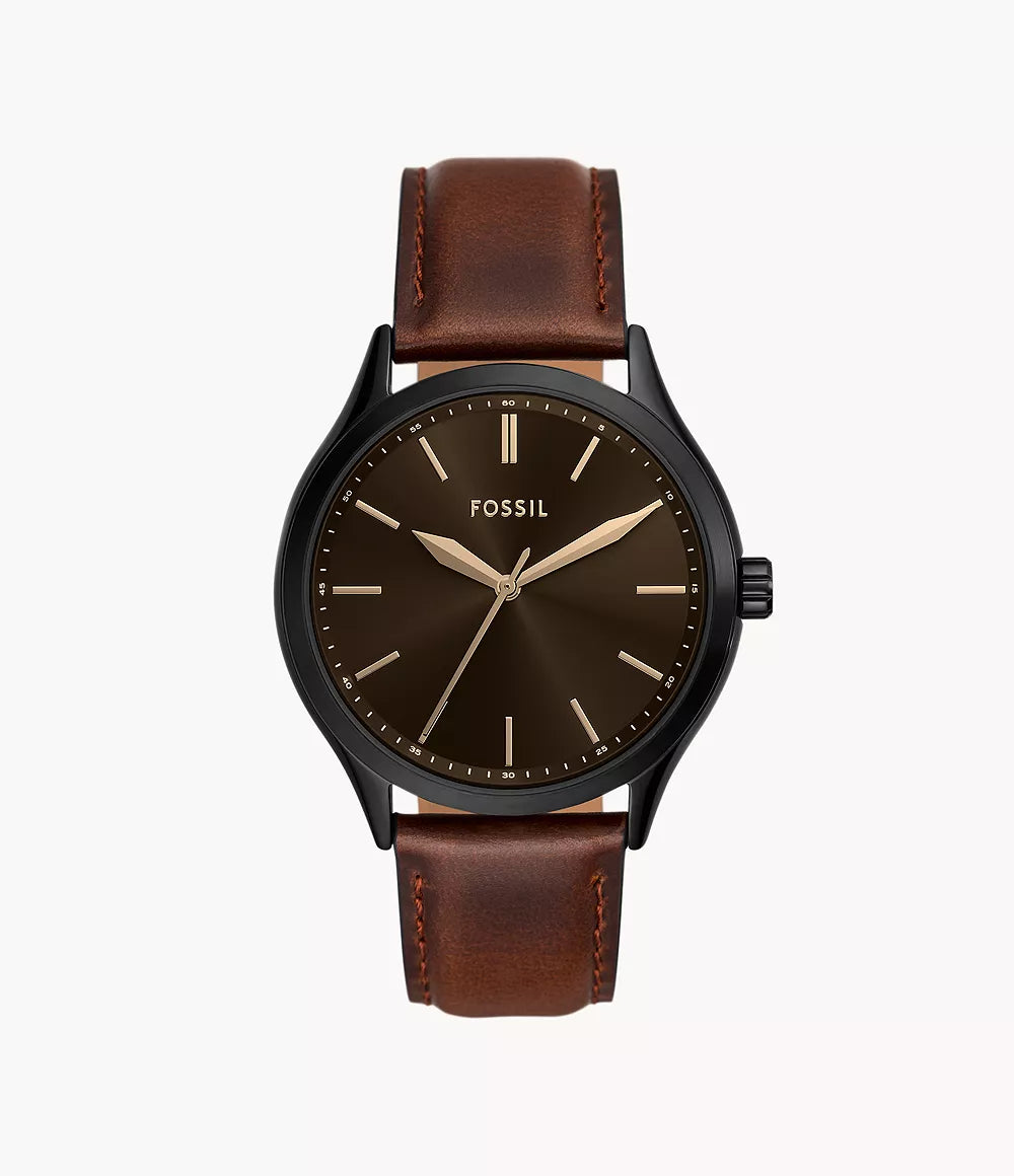Fossil Fenmore Three Hand Brown Leather Watch