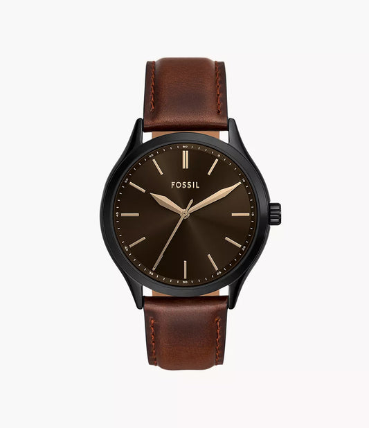 Fossil Fenmore Three Hand Brown Leather Watch