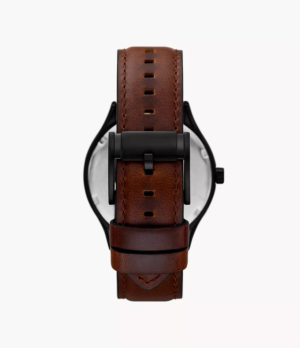Fossil Fenmore Three Hand Brown Leather Watch