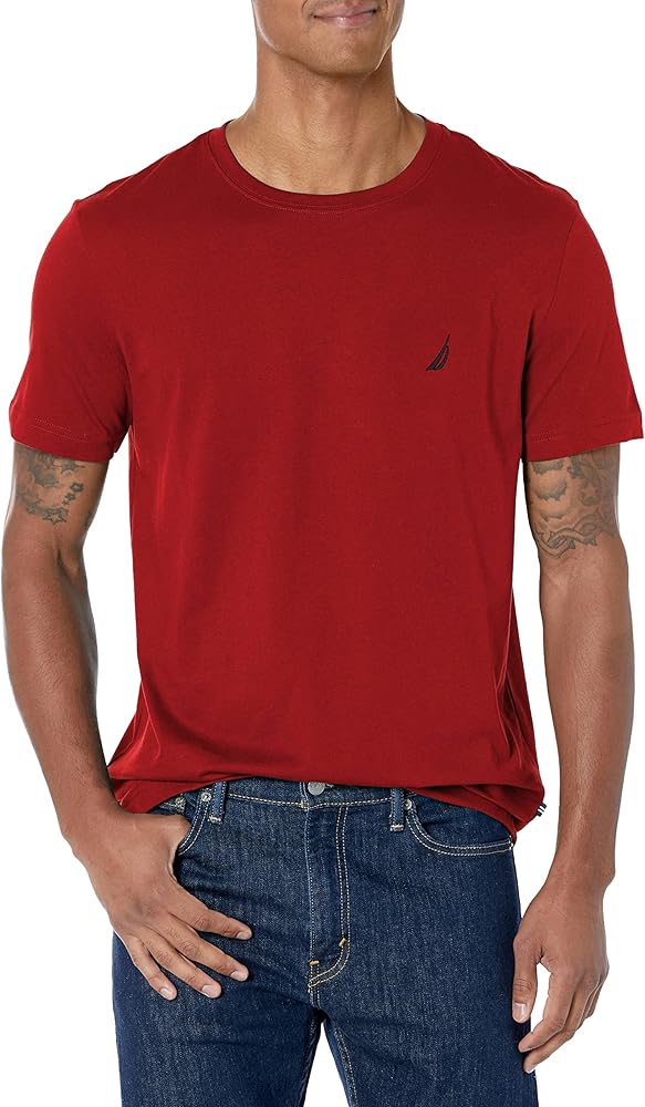 Nautica Solid Crew Neck Short Sleeve T-Shirt
