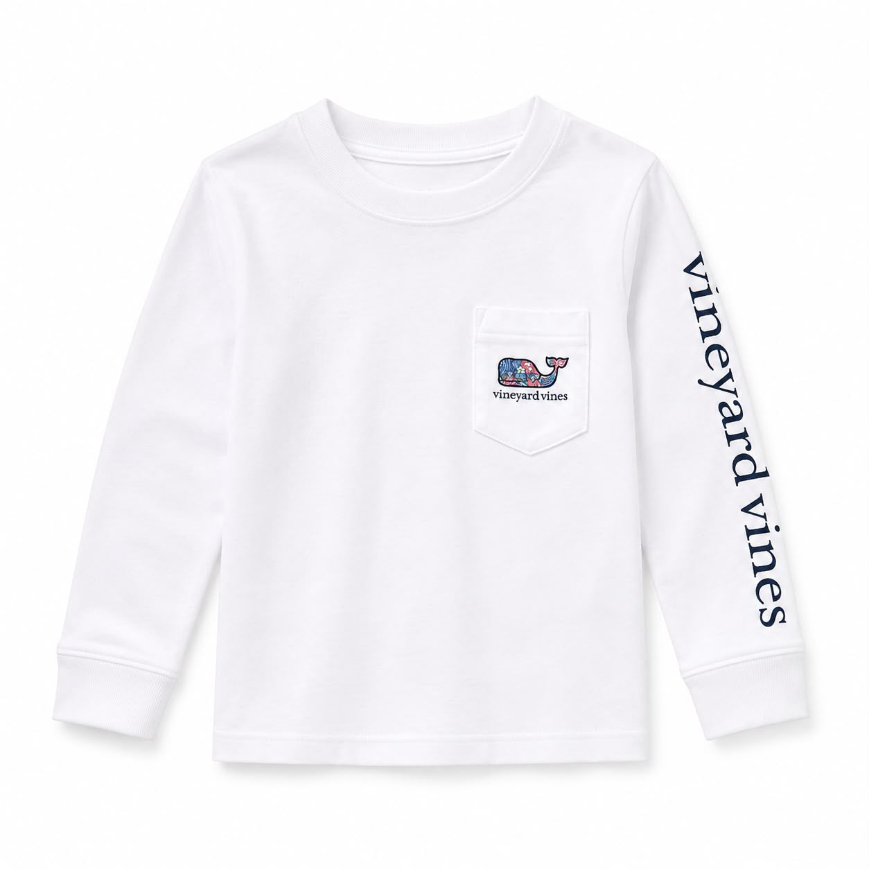 Vineyard Long-sleeved t-shirt with pocket and vintage whale