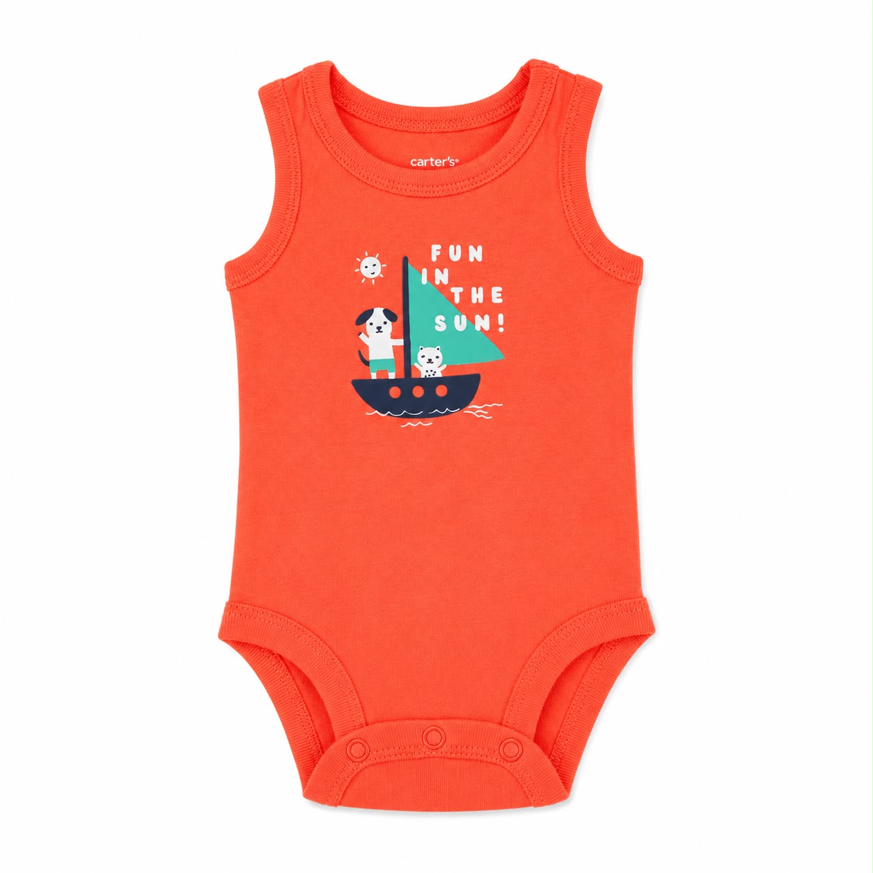 Carter’s Vibrant orange sleeveless bodysuit