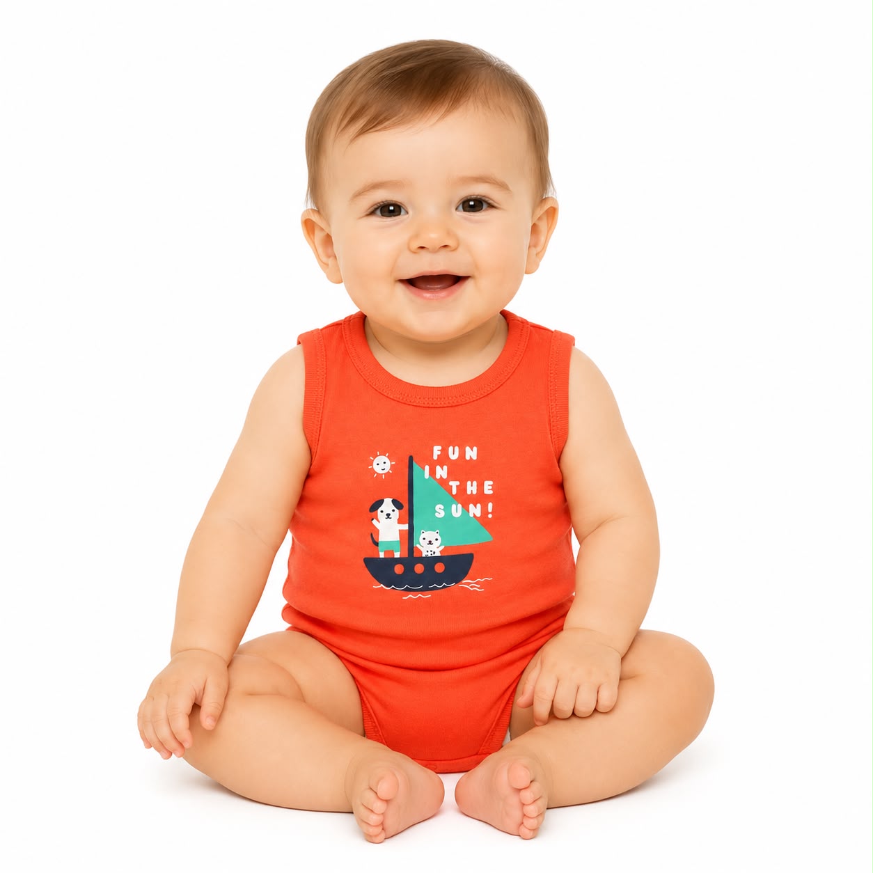 Carter’s Vibrant orange sleeveless bodysuit