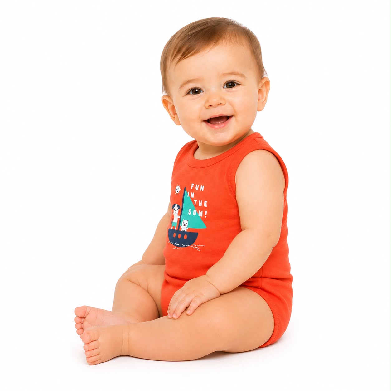 Carter’s Vibrant orange sleeveless bodysuit