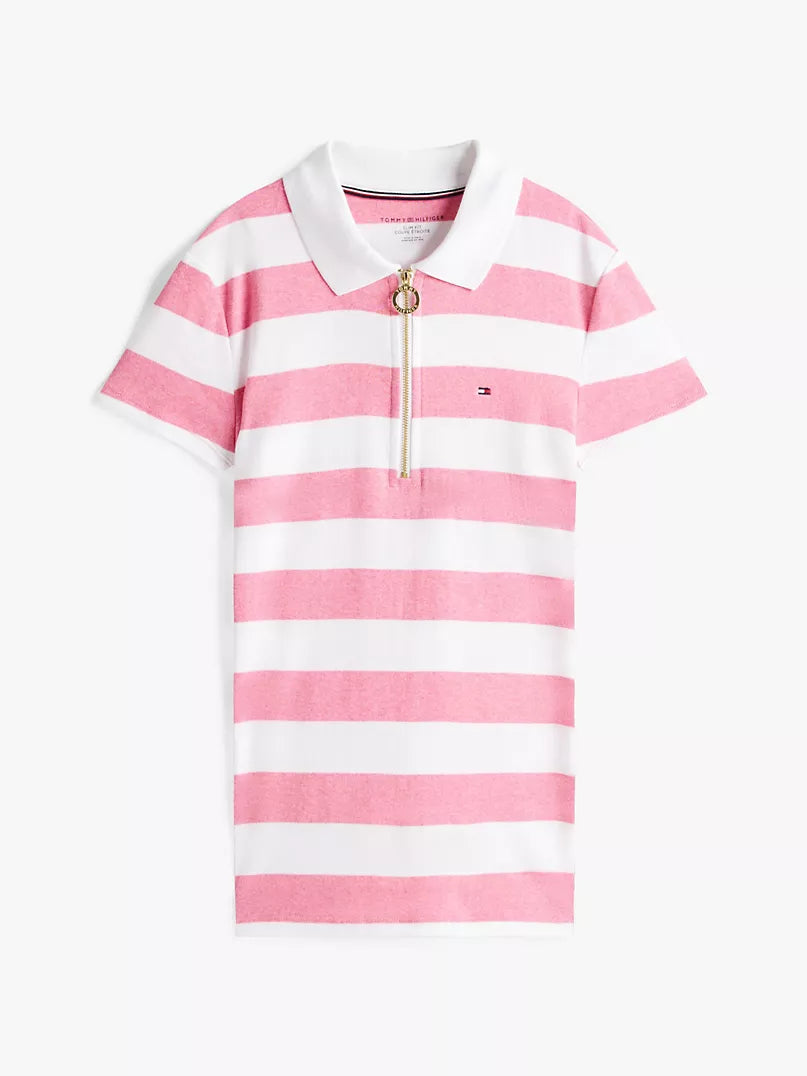 Tommy Hilfiger-Slim Fit Rugby Stripe Zip Polo