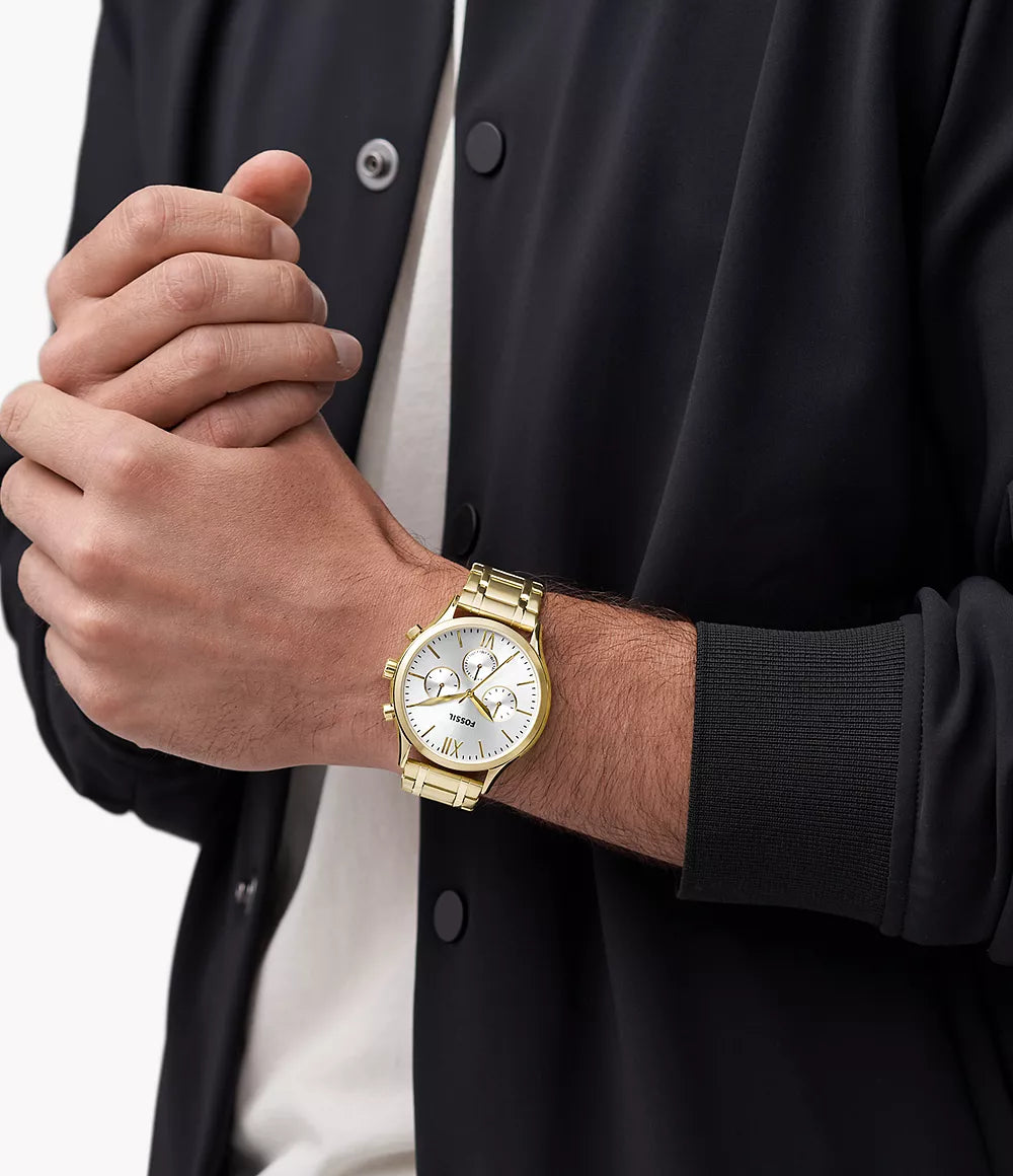 Fossil Fenmore Multifunction Gold-Tone Stainless Steel Watch
