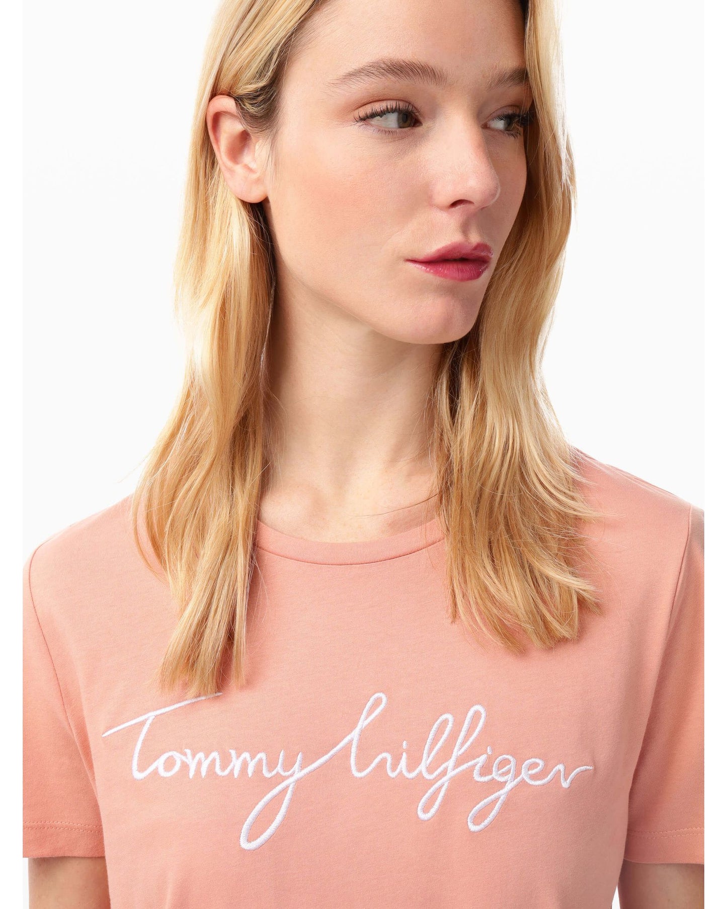 Tommy Hilfiger-PLAYERA CORTE REGULAR LOGO BORDADO EN CURSIVA DE MUJER TOMMY HILFIGER
