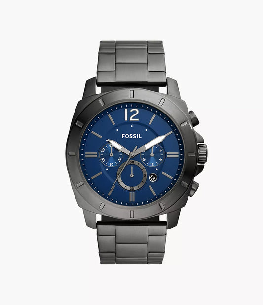 Fossil Privateer Chronograph Smoke Stainless Steel Watch