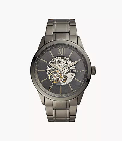 Fossil Flynn Automatic Gunmetal Stainless Steel Watch